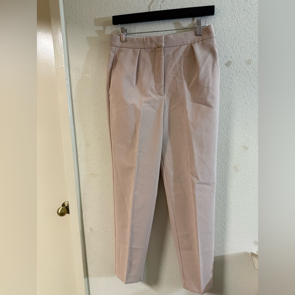 Women’s Theory Petal Pink High Waisted Pleated City Pant Size 4 Career Office